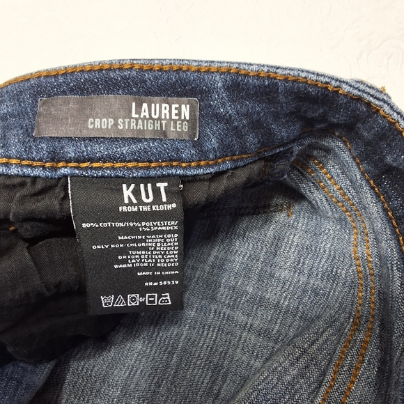 Cut From The Kloth Lauren Crop Straight Leg Jeans Size 12 . - Picture 11 of 11